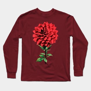 One Red Dahlia Long Sleeve T-Shirt